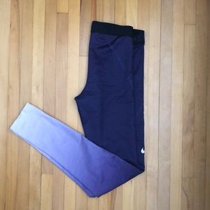 Purple ombré Nike leggings